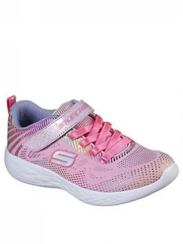 Skechers Girls Go Run 600 Shimmer Speeder Trainers - Pink, Size 2 Older