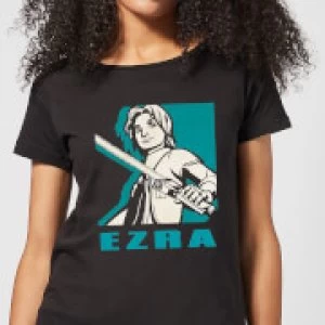 Star Wars Rebels Ezra Womens T-Shirt - Black - XL