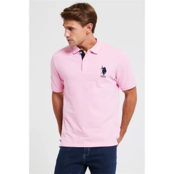 US Polo Assn Slim Fit Pique Polo Shirt - Prisim Pink