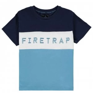 Firetrap Short Sleeve T-Shirt Junior Boys - Navy CB