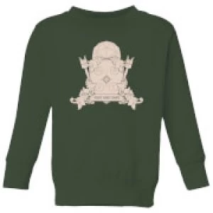 Crystal Maze Fast And Safe Crest Kids Sweatshirt - Forest Green - 5-6 Years