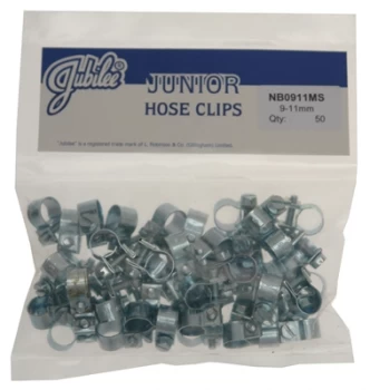 Junior Clips M/S 9-11mm - Pack of 50 NB0911 JUBILEE