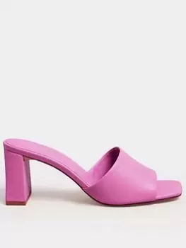 Long Tall Sally Block Mule - Pink, Size 12, Women