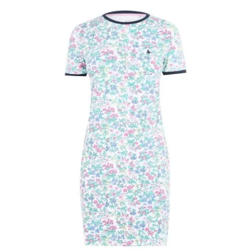 Jack Wills Harlech Ringer Dress - White floral