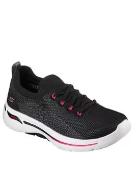 Skechers Go Walk Arch Fit Trainers, Black, Size 3, Women