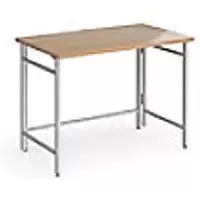 Rectangular Home Workstation Beech Wood Silver Fuji 1000 x 600 x 740mm