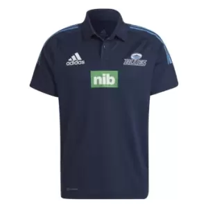 adidas Blues Rugby Polo Shirt Mens - Blue