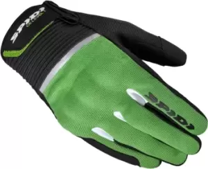 Spidi Flash Motorcycle Gloves, black-green Size M black-green, Size M