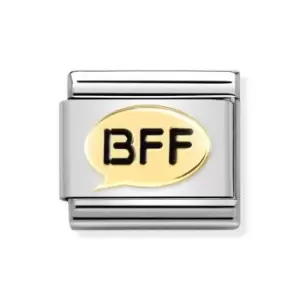 Nomination Classic Gold BFF Speech Bubble Charm