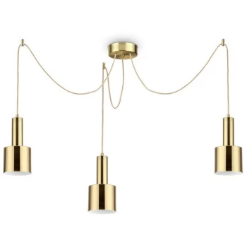 Ideal Lux Lighting - Ideal Lux HOLLY - Indoor Ceiling Pendant Lamp 3 Lights Brass Satin, E27