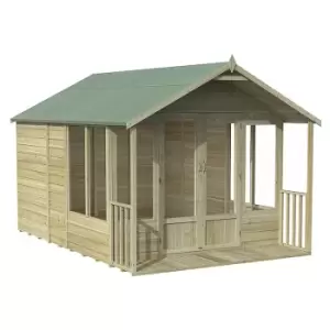 8' x 12' Forest Oakley Double Door Apex Summer House (2.61m x 3.60m)