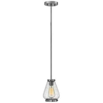 Elstead - Hinkley Finley Mini Dome Pendant Light 1x E27 Chrome