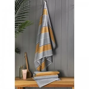 Catherine Lansfield Textured Stripe 2 Pack Towels