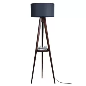 Model 1 Deco Anthracite Grey Wooden Floor Lamp