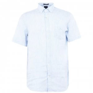 Gant Linen Stripe Shirt - Pale Blue 468