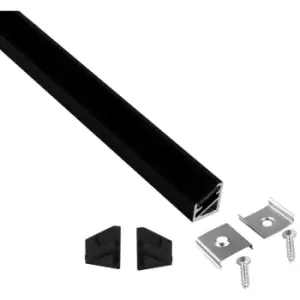 Moderix - Aluminium Profile Corner Black 2m For LED Lights Strip Black Cover - Pack of 1