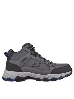 Skechers Selmen Mid Top Waterproof Lace Up Cap Toe Walking Boot, Grey, Size 12, Men