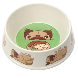 Small Mopps Pug Bamboo Composite Pet Bowl