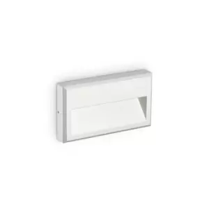 Febe LED Outdoor Rectangle Flush Wall Light White IP65, 3000K