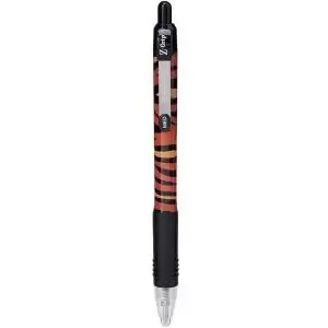 Zebra Z-Grip Animal Ballpoint Pen Tiger Print Medium Point Black Pack