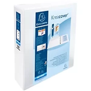 Exacompta Presentation Ring Binder Kreacover 51825E Polypropylene A4+ 2 ring 60 mm White PPack of 10