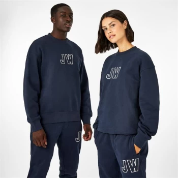 Jack Wills Unisex Varsity Crew Neck Sweatshirt - Navy