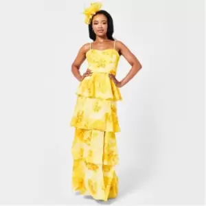 Biba Julien Macdonald Tier Maxi Dress - Yellow