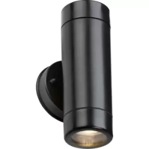 Knightsbridge EAMON - 230V IP54 GU10 Polycarbonate Up/Down Wall light - Black - EA2BK