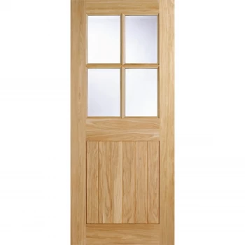 Cottage - 4 Lite Glazed Exterior Door - Oak - 1981 x 762 x 44