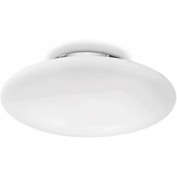 Ideal Lux Smarties Bianco - 1 Light Indoor Small Flush Light White, E27