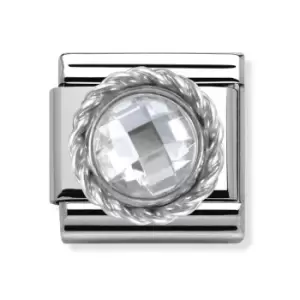 Nomination Classic Silver & Faceted CZ Charm