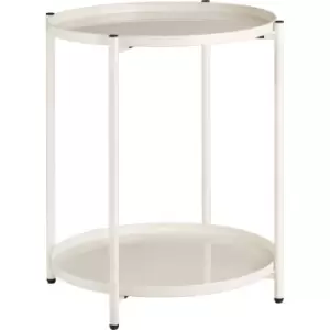 Tectake - Bedside table Oxford - lamp table, side table, small side table - cream - cream