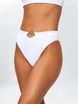 Ann Summers Swim Riviera High Waisted Bikini Bottom - White, Size 20, Women