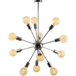 Cristal Model 31 Deco 10-light Sputnik Sphere Chrome Chandelier