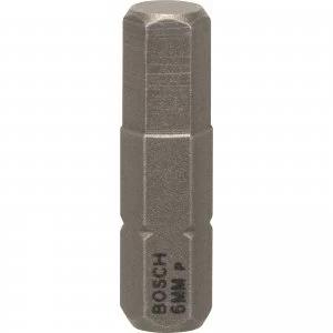 Bosch Hex Extra Hard Screwdriver Bit Hex 6mm 25mm Pack of 3