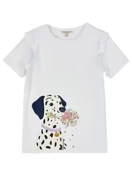 Barbour Girls Littlebury T-Shirt - White, Size Age: 10-11 Years, Women