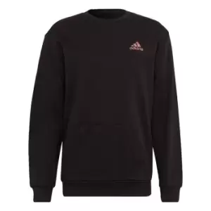 adidas Stadium Fleece Badge of Sport Sweatshirt Mens - Black