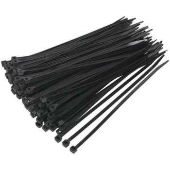 Sealey Black Cable Ties 200mm 4.8mm