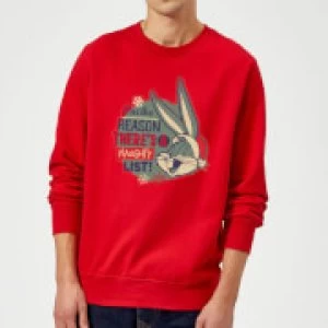 Looney Tunes I'm The Reason There Is A Naughty List Christmas Sweatshirt - Red - XXL