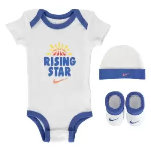 Nike Rising Star Baby Hat/Bodysuit/Boots 3 Pack - White