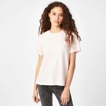 Jack Wills Forstal Boyfriend Logo T-Shirt - Blush