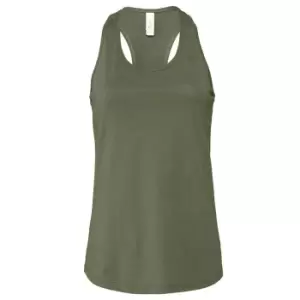 Bella + Canvas Womens/Ladies Racerback Tank Top (XL) (Military Green)