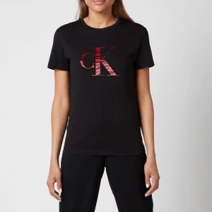 Calvin Klein Jeans Womens Zebra Ck T-Shirt - Ck Black - L