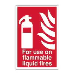 For Use on All Flammable Liquid Fires - PVC (200 x 300mm)