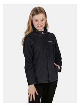 Boys, Regatta Childrens King Ii Zip Front Fleece - Black, Size 11-12 Years