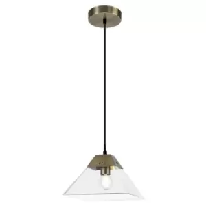 Dome Ceiling Pendant Small, E14, Antique Brass - Luminosa Lighting