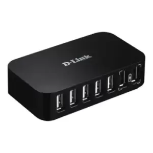 D-Link DUB H7 7-Port USB 2.0 Hub - Black