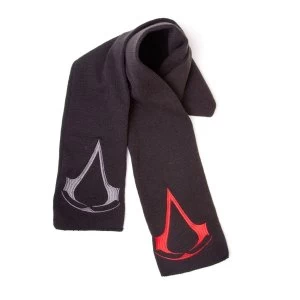 Assassins Creed Unisex Red/Grey Brotherhood Crest Logos Scarf