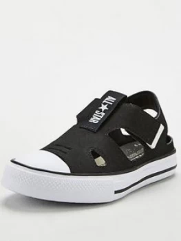 Converse Childrens Chuck Taylor All Star Superplay Sandal Ox Trainers - Black, Size 5