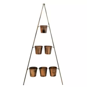 Ivyline Metal Wall Plant Stand 148CM - Gold